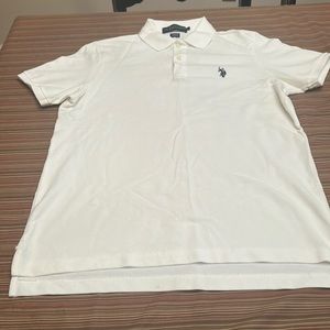 US Polo Assn men’s collard shirt, white, size M
